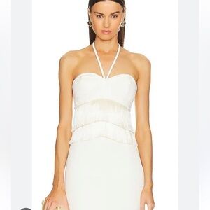 PatBo Fringe Halter neck Top